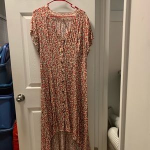 Printed High Low dress